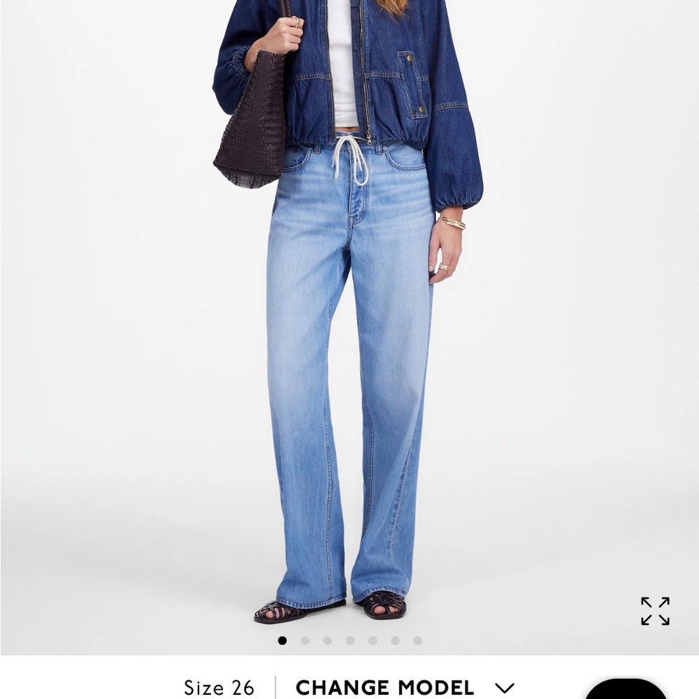 NEW Madewell Low-Slung Baggy Jean: Airy Denim Edition